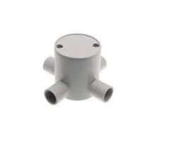 Electrical PVC Junction Box Depth 4 Way 1 Inch - White Colour - Pack of 5