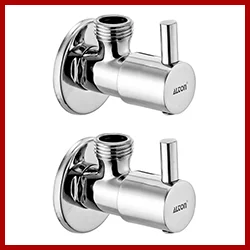 ALTON ALT2025, Brass Angle Valve With Wall Flange, Chrome (2-Piece Set)