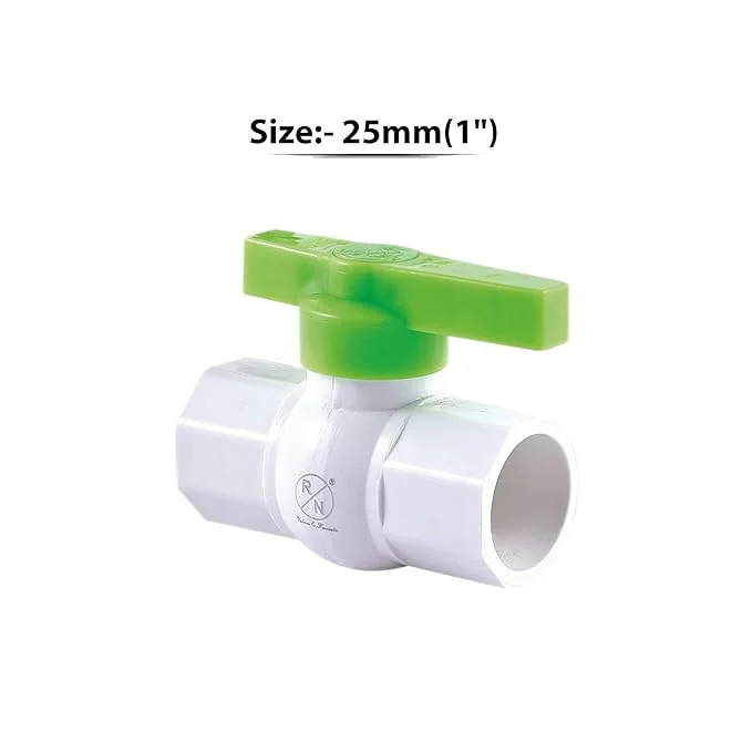 RN UPVC Ball Valve 25mm(1") Inch Hexagonal Type Heavy 1 pieces Set ART-3750