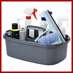 Multi-Purpose Plastic Cleaning Caddy with Handle, Shower Caddy Organizer/Storage Basket/Totes Portable for Bathroom Supplies, Cleaning Products, Under Sink Tool, Housekeepers