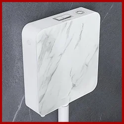 Plantex White Marble Printed Flush Tank for Toilet with 7 LTR Water Capacity/Polypropylene Toilet Flush Tank/Dual Flush Cistern with Air Freshener - Pack of 1