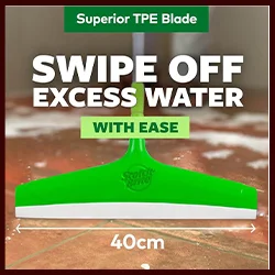 Scotch-Brite Plastic Floor Squeegee Wiper -with telescopic handle (Green/Silver)